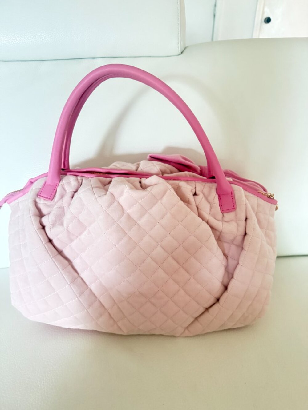 NWT JUICY COUTURE JUICY TALE BOWLERS SHOULDER BAG POWDER BLUSH PINK - Picture 3 of 6